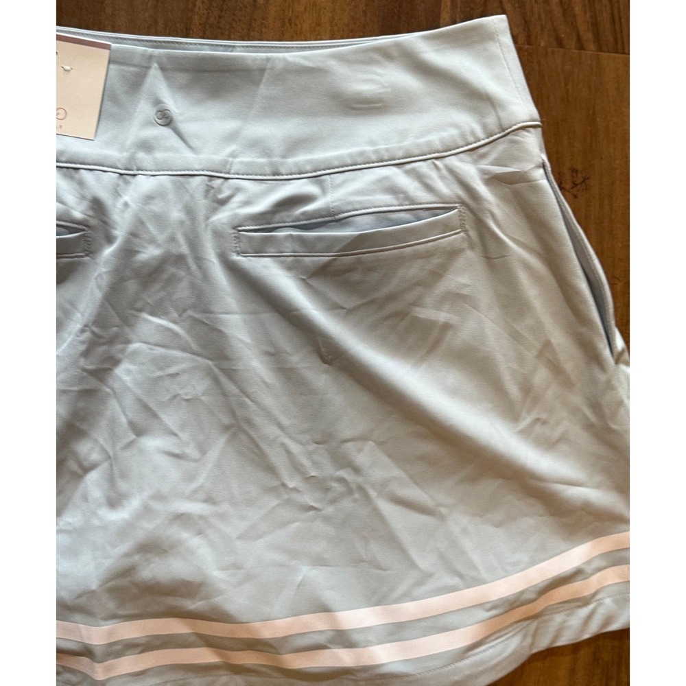 CALIA by Carrie Underwood Light Blue Athletic Skort with White Stripes - Picture 8 of 10